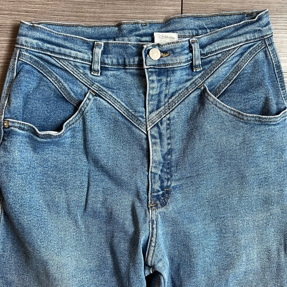 Vtg 90s Roper Denim Western Jeans Medium Wash Straight Leg Upcycled Size 10 - Picture 5 of 8